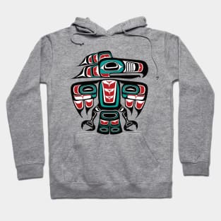 Haida Tlingit Native Raven Totem Hoodie